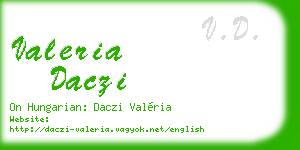valeria daczi business card